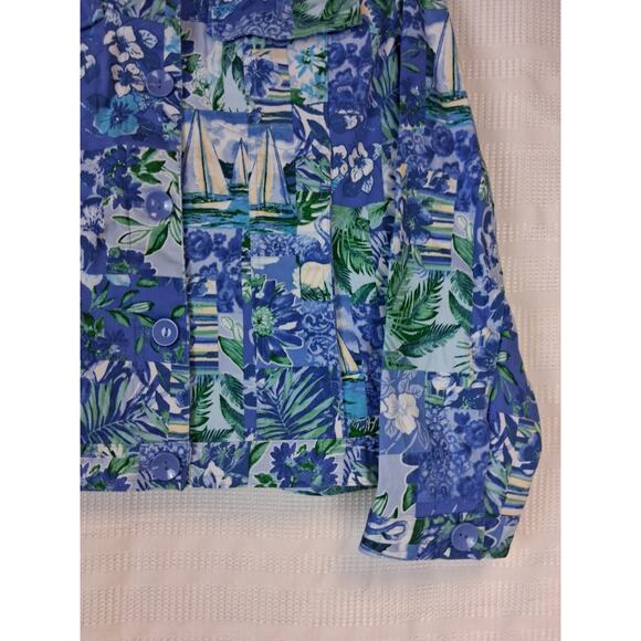 Drapers and Damons Women's Floral Light Jacket Petite‎ size XL - Picture 2 of 6